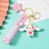Llavero de Serie Animada Flor de Cerezo Rosa Muñeca Kuromi Melody Colgante para Mochila Teléfono Venta al por Mayor Llave de Coche