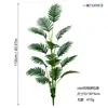 Pegamento suave planta verde hojas de hierro decoración sala de estar europea palmera artificial en maceta interior suelo anémona planta verde venta al por mayor