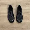 Versión de piel de vaca ~ Mocasines brogue de estilo británico para mujer, con puntera redonda retro, diseño de tira en T y tacones gruesos, perfectos para ir al trabajo