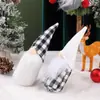 Suministros para decoración navideña cuadros blanco y negro bosque Muñeco del Viejo de la Navidad Decoración Muñeco sin rostro de Santa Claus Muñeco de esencia para el suelo