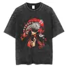 Camiseta de Manga Corta 2025 Verano Holgada Lavada para Hombres y Mujeres Deporte y Ocio Fábrica de Origen Sin Etiquetas con Etiqueta en el Cuello