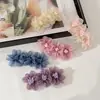 Nuevo Accesorio para el Cabello con Flor de Seda en la Parte Superior, Pasador Estilo Coreano para la Parte Trasera de la Cabeza, Accesorio para el Cabello con Pinza de Resorte, Pasador de Presión para el Cabello para Mujeres, Versión Coreana