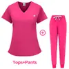 Escova para Lavar Roupas Mão Roupas Manga Curta Macacão Dividido Roupas Cirúrgicas Femininas Manga Longa Homem Sala de Isolamento Médico Salão de Beleza Roupa de Trabalho