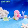 Paisaje marino micro creativo lindo sirena acuario marino paisaje decoración diy accesorios mini adornos pequeños