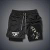 AliExpress Cross-border Sports Shorts Masculino Secagem rápida Respirável Camada dupla Anti-corrida Falso Duas peças Fitness Corrida Calças casuais