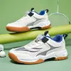 5561 Zapatos de Tenis Zapatos de Bádminton para Niños Botón Giratorio Zapatos Deportivos Niños Medianos y Grandes Caña Baja Tenis de Mesa Zapatos para Jóvenes Niños