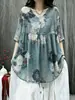 2026 Nueva Camisa Babydoll con Cuello en V Talla Grande para Mujeres Talla Grande Camiseta de Manga Corta