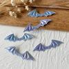 Alas de ángel de murciélago diablo con relieve de felpa de cuero sintético, hechas a mano, material de bricolaje, accesorios de decoración Lolita para abanicos