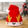Decoraciones Navideñas de Venta Caliente Transfronteriza Expresión Compuesta Papá Noel Rojo No Tejido Sombreros Navideños Regalos de Navidad
