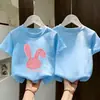Camiseta de Manga Corta de Algodón Puro para Niñas Verano Delgada Estampada Estilo Coreano Holgada, Cómoda, Amigable con la Piel y Versátil Camiseta Básica