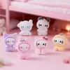 Nuevos adornos pequeños de resina con flocado de dibujos animados lindos, artículos decorativos, juguetes creativos de moda, figuras lindas, accesorios para manualidades
