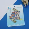 Imanes de Nevera Metálicos Repujados de Monumentos de Ciudad Mapa de Rutas Nacionales Tendencia Nacional Imanes de Nevera Souvenirs Estilo Chino Imanes de Nevera en Stock