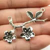 50x 31mm 5.7g multicolor DIY aleación accesorios flores y árboles ramas conector