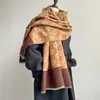Cachecol de cashmere espesso transfronteiriço feminino outono e inverno europeu e americano simples cachecol quente de alta qualidade xale de uso duplo