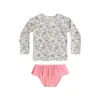 Trajes de Baño para Niñas Estilo Nuevo 2026, Conjunto de Dos Piezas de Manga Larga para Vacaciones, Resistente al Cloro, Protección Solar, Venta al por Mayor