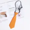 Gravata Pequena para Mulheres, Não Precisa Amarrar, Estilo Japonês Ultracurta Feita à Mão Cor Sólida Amor Estilo Preppy Marrom Retrô Jardim de Infância