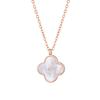 Ponto de fábrica Internet Celebridade ins Estilo Vermelho e Branco Duas cores All-match Moda Titânio Aço Shell Rosa Ouro Colar de Clavícula Feminina