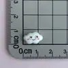 Mini Tamanho Pequeno Coelho de Desenho Animado Nuvens Arco-Íris DIY Acessório de Cabelo Feito à Mão Furo de Cadarço Chaveiro de Sapato Acessórios de Resina