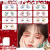 Pegatinas navideñas para caras, maquillaje de ambiente, pegatinas para ojos, dibujos animados creativos, lindo hombre de jengibre, gorro navideño, alce, gran valor