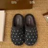 Calzado de lunares con zapatos gruesos exterior mula versátil Birken pie 2026 suela no cansada slip-on otoño punta cerrada media zapatilla de casa mujer