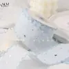 Cinta de encaje arrugado con lentejuelas y relieve plateado, accesorio para el cabello DIY, accesorio de adorno para vestido Lolita, cinta decorativa con borde volantes