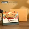 Suporte de Calendário de Couro 2026 para o Ano do Cavalo, Decoração de Mesa para Escritório, Calendário com Opção de Impressão de Logo, Caderno de Folhas Soltas