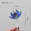 Flores de Vidro em Miniatura, Flores Artificiais Feitas à Mão de Vidro Zibo, Decorações de Buquê para o Dia das Mães, Enfeites para Mesa de Escritório