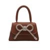 Bolso texturizado de moda de nicho estilo francés para mujer, nuevo modelo Primavera 2026, bolso cuadrado pequeño con lazo, elegante bolso de hombro y cruzado