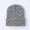 Gorro de Punto Liso Multicolor Infantil Transfronterizo, Gorro de Lana Color Sólido Versátil Otoño e Invierno, Gorro Cálido Unisex al por Mayor