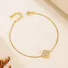 Nuevo Pulsera de Trébol de Cuatro Hojas de la Suerte Estilo Chino Mini Ópalo Imitación para Mujer, Elegancia Francesa, Regalo de Lujo Ligero, Joyería de Diseño de Nicho
