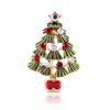 Deseo de suministro transfronterizo, popular en Europa y América, popular en AliExpress, oferta especial, nuevo broche creativo de árbol de Navidad con ropa hueca.
