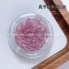 Nuevo arte de uñas estilo japonés hilo dorado y plateado, hilo fino con purpurina, malla de hilo multicolor versátil, material de hilo dorado y plateado de 14 colores