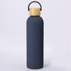 Venta al por mayor transfronteriza 304 Acero Inoxidable Botella de Boca Pequeña Vaso Termo Vaso de Agua para Deportes al Aire Libre Vaso para Coche Tapa de Bambú Sello