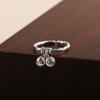 Anillo de dedo índice abierto con números romanos en plata esterlina S925 para mujer, sencillo, moderno, personalizado, estilo retro.