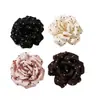 Elegante Francés Lunares Flor de Rosa 3D DIY Dulce Chica Vibe Parte Trasera de la Cabeza Pinza de Garra Accesorios para el Cabello Accesorios para la Ropa