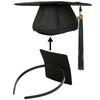 Faixa de Cabeça Chapéu de Formatura Faixa de Cabelo Grad para Segurar Chapéu de Formatura Acessórios de Fixação Atualização Inserção Adereço de Cabeça Suporte