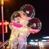 Día de San Valentín confesión Rosa LED bola de onda Red de puesto de globos bouquet de red bola de onda luminosa al por mayor