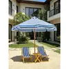 Guarda-Sol de Pátio Externo Guarda-Sol Externo Comercial Camping Paisagismo Guarda-Sol de Praia Guarda-Sol de Jardim para Lazer Guarda-Sol de Piscina com Haste Central Listrada