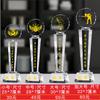 Trofeo de Cristal de Billar Bola Ocho Producción Resina Metal Figura Trofeo Campeón Competencia de Snooker Conmemorativo