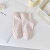 Meias Invisíveis Femininas, Meias Finas de Algodão Puro para o Verão, Meias Curtas Antiderrapantes com Letras de Silicone, Meias Femininas de Cano Baixo, Meias Zhuji