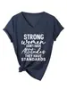 Las mujeres fuertes no tienen Camiseta de Mujer de Cuello en V Spot Simple Versátil Manga Corta Amazon eBay