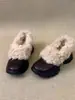En stock~Zapatos de Algodón con Forro de Piel y Suela Gruesa Retro para Mujer, Estilo Nuevo, Versátiles, Con Felpa, Cálidos, Mocasines sin Cordones, Planos