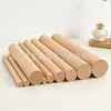 Venda Direta de Fábrica Madeira de Faia Tronco Redondo Sólido Vara de Tronco Redondo Sólido Vara de Madeira Vara Fina de Madeira Múltiplas Especificações DIY Decoração Artesanal Vara Redonda