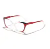 Gafas Nuevas Retro Bohemias Ojo de Gato Sin Graduación para Mujer de Rain, Lentes Oftálmicos de Bloqueo de Color Estilo Europeo y Americano