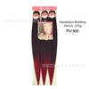 3Xezhair Peluca Ez de Tres Piezas Trenza Fácil Seda de Baja Temperatura Extensión de Cabello Degradado Monocromático Peluca de Trenza Sucia
