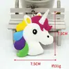 Llavero de Unicornio de Dibujos Animados Pvc Goma Suave Caballo Arcoíris Colgante Accesorio Pequeño Regalo Juguete en Stock Caballo Arcoíris