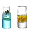 Jarra de Jugo de Vidrio Transparente Juego de Una Jarra Una Taza Hogar Vidrio de Alto Borosilicato Juego de Hervidor de Agua Fría para Una Persona