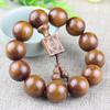 Pulseira de Pera Huanghua da Indonésia 8/20MM padrão pele de tigre círculo único pulseira de 108 contas joia pulseira de madeira de cordão literária para homens e mulheres