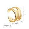 Anillo decorativo de oro transfronterizo europeo y americano, anillo de apertura hueca de tres anillos, accesorio superpuesto, joyería, anillo de dedo de pasta ligera.