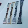 En Stock Correa de Metal con Incrustaciones de Diamantes Swarovski para Apple Watch Adecuada para Apple Watch Series 11, Correa de Reloj para Mujer